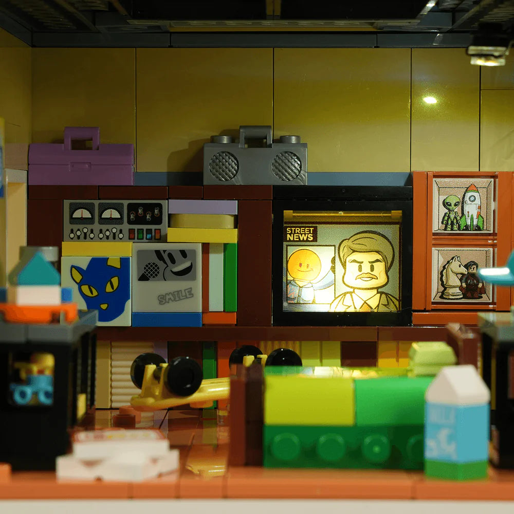 Lumibricks® Barbershop — Street Fusion Modular City Building with LED Lights — 19012 — 2557 Piece Building Set
