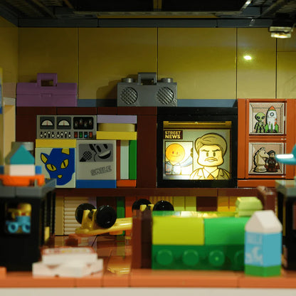 Lumibricks® Barbershop — Street Fusion Modular City Building with LED Lights — 19012 — 2557 Piece Building Set