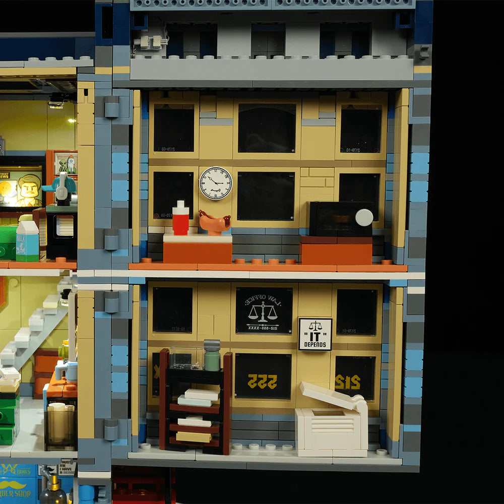 Lumibricks® Barbershop — Street Fusion Modular City Building with LED Lights — 19012 — 2557 Piece Building Set