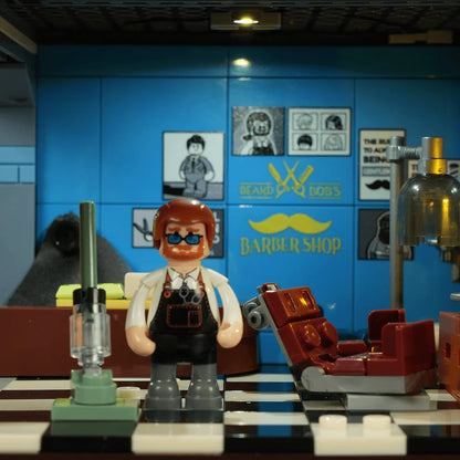 Lumibricks® Barbershop — Street Fusion Modular City Building with LED Lights — 19012 — 2557 Piece Building Set
