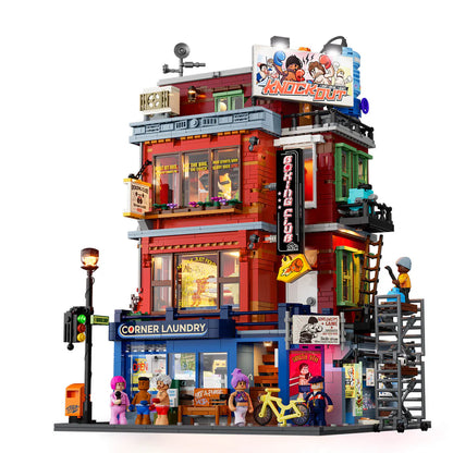 Lumibricks® Street Fusion Boxing Club — Modular City Building with LED Lights — 19009 — 3036 Piece Building Set