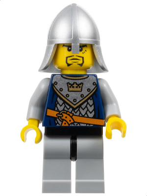 LEGO® Minifigure - Castle - Fantasy Era - Crown Knight Scale Mail with Crown, Helmet with Neck Protector, 3 Spots under Left Eye - cas349