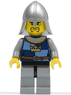 LEGO® Minifigure - Castle (Fantasy Era) - Crown Knight Quarters, Helmet with Neck Protector, 3 Spots under Left Eye - cas367