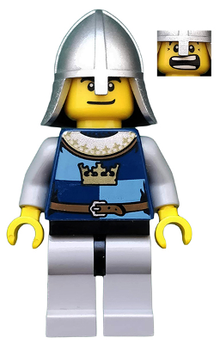 LEGO® Minifigure - Castle (Fantasy Era) - Crown Knight Quarters, Helmet with Neck Protector, Dual Sided Head - cas371