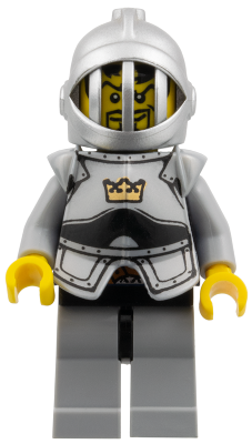 LEGO® Minifigure - Castle - Fantasy Era - Crown Knight Scale Mail with Crown, Breastplate, Grille Helmet, Curly Eyebrows and Goatee - cas419