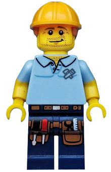 LEGO® Minifigure - CMF Series 13 - Carpenter with Saw and Wood Accessory - col203