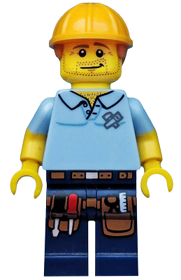 LEGO® Minifigure - CMF Series 13 - Carpenter with Saw and Wood Accessory - col203