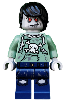 LEGO® Minifigure - Exclusive CMF - Zombie Skateboarder with Skateboard - col227