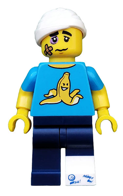 LEGO® Minifigure - CMF Series 15 - Clumsy Guy with 2 Crutches Accessories - col231