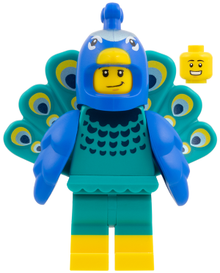 LEGO® Minifigure - CMF Series 28 - Peacock Costume Fan - col461