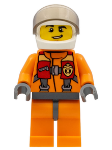 LEGO® Minifigure - Town : City : Coast Guard - Coast Guard City - Helicopter Pilot, Harness - cty0411