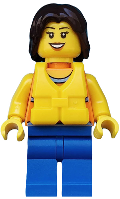 LEGO® Minifigure - Town: City: Coast Guard - Coast Guard City - Dinghy Passenger Female - cty0416