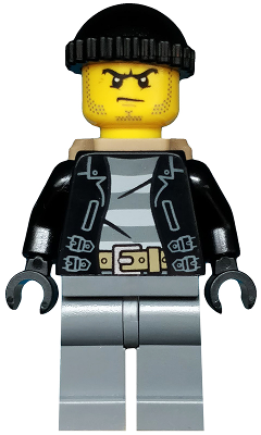 LEGO® Minifigure - Town: City: Police - City Officer, Zipper Jacket and Badge, Prison Island Police Chief - cty0633
