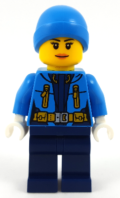 LEGO® Minifigure - Town: City: Arctic - Arctic Explorer - Female, Dark Blue Legs, Dark Azure Beanie - cty0931