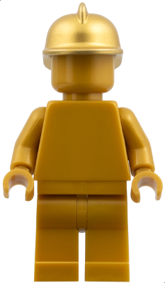 LEGO® Minifigure - City - Statue - Pearl Gold with Metallic Gold Fire Helmet - cty0989