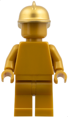 LEGO® Minifigure - City - Statue - Pearl Gold with Metallic Gold Fire Helmet - cty0989