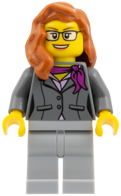 LEGO® Minifigure - City Space Exploration - Scientist (Magenta Scarf, Glasses) - cty1058