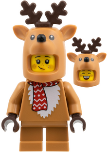 LEGO® Minifigure - City - Child: Girl in Reindeer Costume, Red Scarf - cty1932