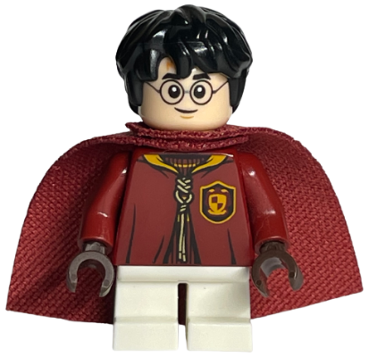 LEGO® Minifigure - Harry Potter: Sorcerer's Stone - Harry Potter - Dark Red Quidditch Uniform with Cape, White Short Legs - hp138