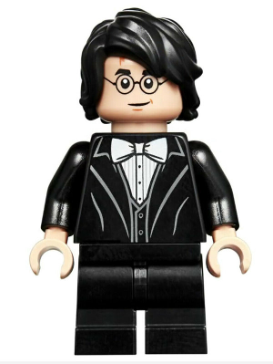 LEGO® Minifigure - Harry Potter™: Goblet of Fire - Harry Potter - Black Suit, White Bow Tie, Medium Legs - hp184