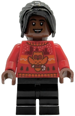 LEGO® Minifigure - Harry Potter™ Advent Calendar - Angelina Johnson - Red Holiday Sweater, Black Medium Legs - hp593