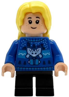 LEGO® Minifigure - Harry Potter™ Advent Calendar - Luna Lovegood - Blue Holiday Sweater, Black Short Legs - hp594