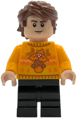 LEGO® Minifigure - Harry Potter™ Advent Calendar - Cedric Diggory - Bright Light Orange Holiday Sweater, Black Medium Legs - hp596