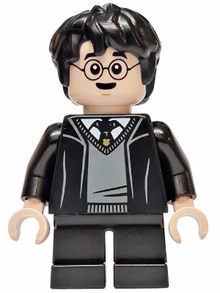 LEGO® Minifigure - Harry Potter: Sorcerer's Stone - Harry Potter - Hogwarts Robe, Black Tie, Surprised - hp607