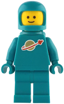 LEGO® Minifigure - Classic Space - Dark Turquoise Astronaut with Air Tanks & Updated Helmet - idea227