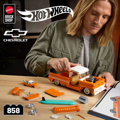 MATTEL BRICK SHOP™ Hot Wheels® Custom '62 Chevy Pickup - 858 Piece Building Set - 1:16 scale