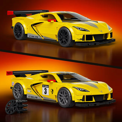MATTEL BRICK SHOP™ Hot Wheels® ’20 Corvette C8.R - 1:32 Scale - JKR19 - 261 Piece Building Set