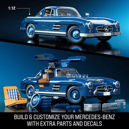 MATTEL BRICK SHOP™ Hot Wheels® Mercedes-Benz 300 Sl - 1600 Piece Building Set - 1:12 scale