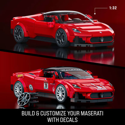 MATTEL BRICK SHOP™ Hot Wheels® Maserati MC20 - 1:32 Scale - JFR90 - 250 Piece Building Set