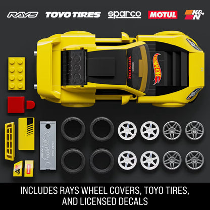 MATTEL BRICK SHOP™ Hot Wheels® '07 Honda S2000 - 257 Piece Building Set - 1:32 scale