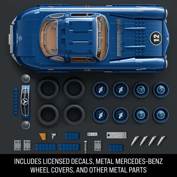 MATTEL BRICK SHOP™ Hot Wheels® Mercedes-Benz 300 Sl - 1600 Piece Building Set - 1:12 scale