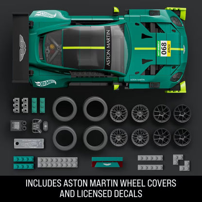 Mattel Brick Shop Hot Wheels Elite Series 2024 Aston Martin Vantage GT3 |  793 Piece Building Set