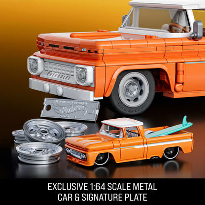 MATTEL BRICK SHOP™ Hot Wheels® Custom '62 Chevy Pickup - 858 Piece Building Set - 1:16 scale