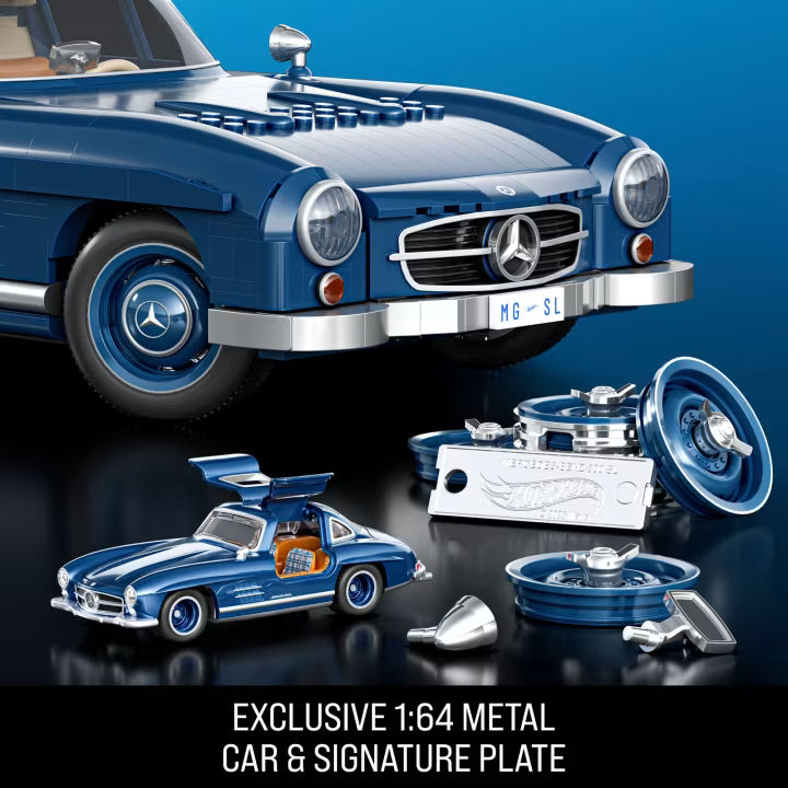 MATTEL BRICK SHOP™ Hot Wheels® Mercedes-Benz 300 Sl - 1600 Piece Building Set - 1:12 scale