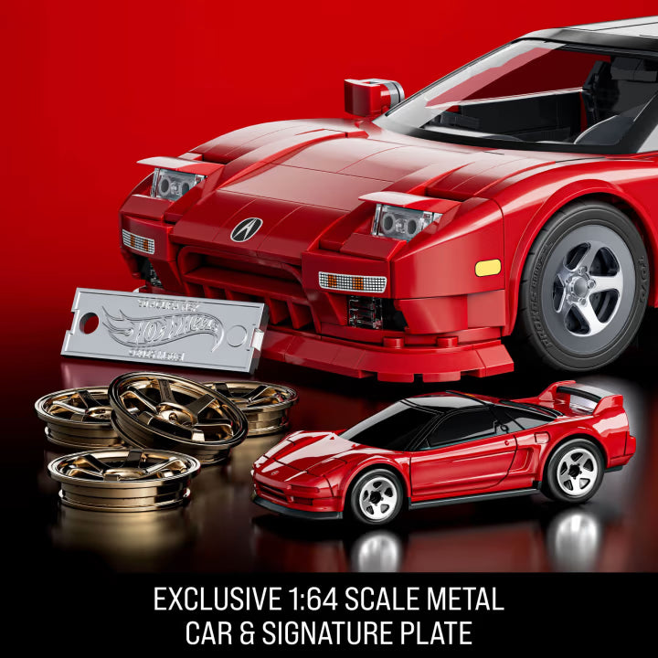 MATTEL BRICK SHOP™ Hot Wheels® 90 Acura NSX - 876 Piece Building Set - 1:16 scale