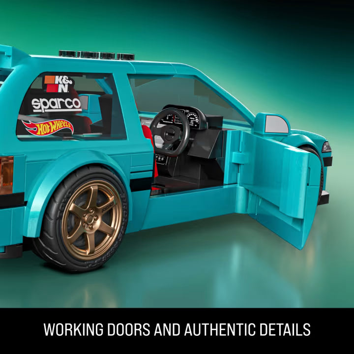 MATTEL BRICK SHOP™ Hot Wheels® Custom 90 Honda Civic EF - 248 Piece Building Set - 1:32 scale