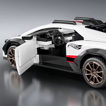 MATTEL BRICK SHOP™ Hot Wheels® Lamborghini Huracán Sterrato - 1:32 Scale - 268 Piece Building Set - JHG75