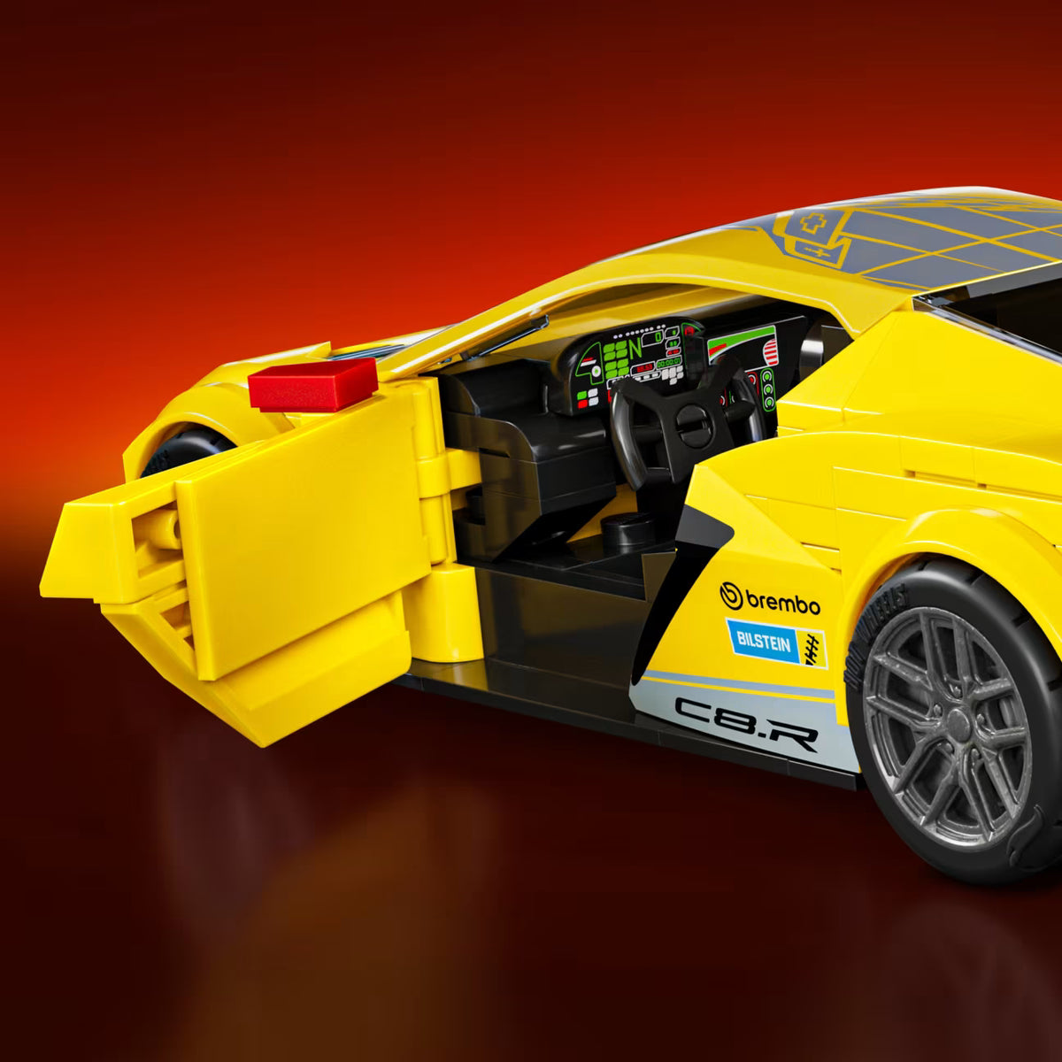 MATTEL BRICK SHOP™ Hot Wheels® ’20 Corvette C8.R - 1:32 Scale - JKR19 - 261 Piece Building Set