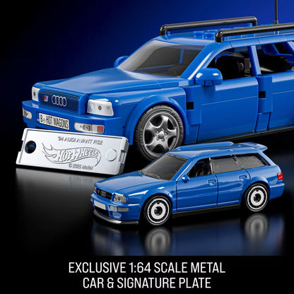 MATTEL BRICK SHOP™ Hot Wheels® Audi RS2 Avant - 253 Piece Building Set - 1:32 scale