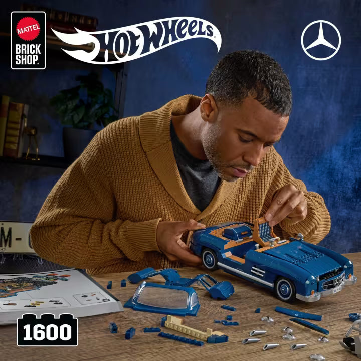 MATTEL BRICK SHOP™ Hot Wheels® Mercedes-Benz 300 Sl - 1600 Piece Building Set - 1:12 scale