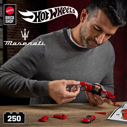 MATTEL BRICK SHOP™ Hot Wheels® Maserati MC20 - 1:32 Scale - JFR90 - 250 Piece Building Set