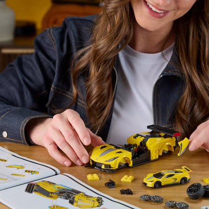 MATTEL BRICK SHOP™ Hot Wheels® ’20 Corvette C8.R - 1:32 Scale - JKR19 - 261 Piece Building Set