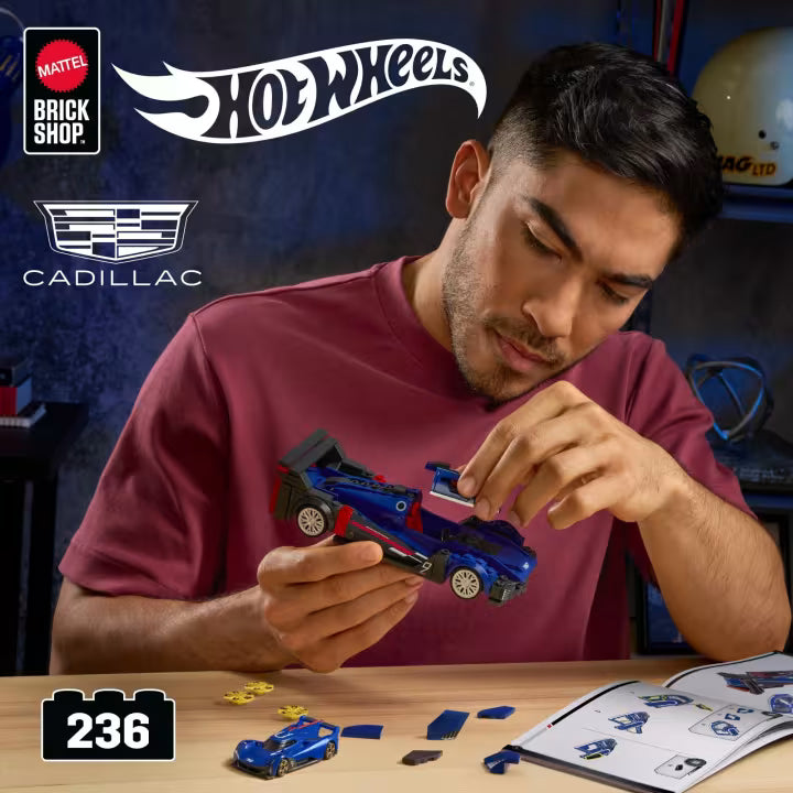 MATTEL BRICK SHOP™ Hot Wheels® Cadillac Project GTP Hypercar - 236 Piece Building Set - 1:32 scale
