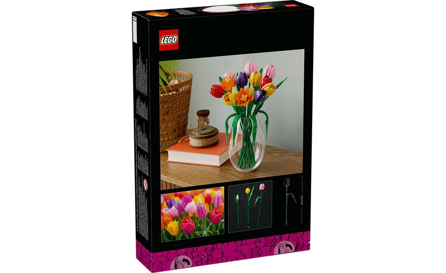 LEGO® Botanicals Tulip Bouquet 11501 – 576-Piece Floral Building Set for Adults