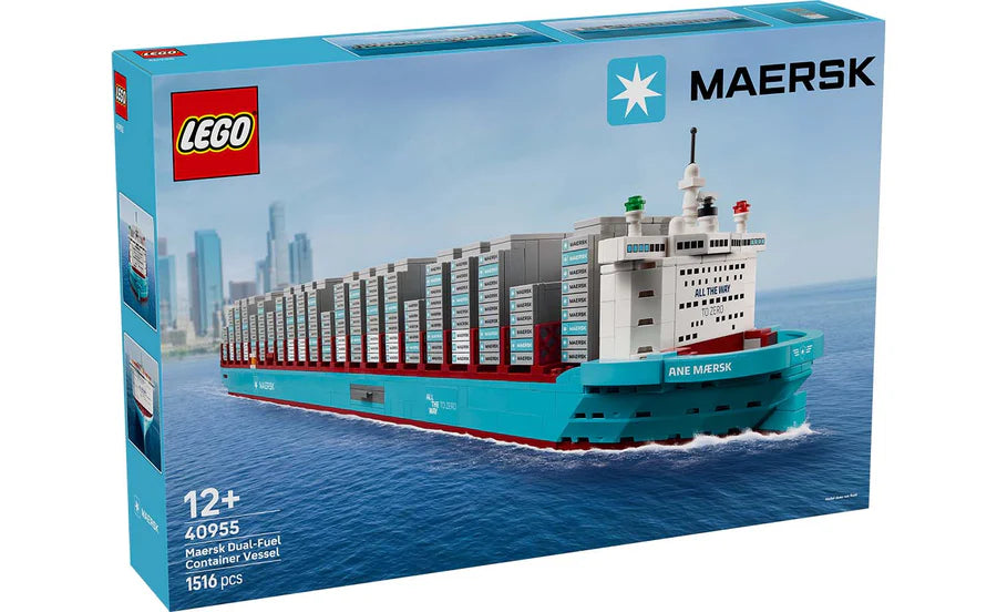 LEGO® Iconic Maersk Dual-Fuel Container Vessel - 40955 - 1,516 Piece Building Set