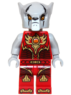 LEGO® Minifigure - Legends of Chima - Worriz, Fire Chi, Light Bluish Gray Hands - loc146
